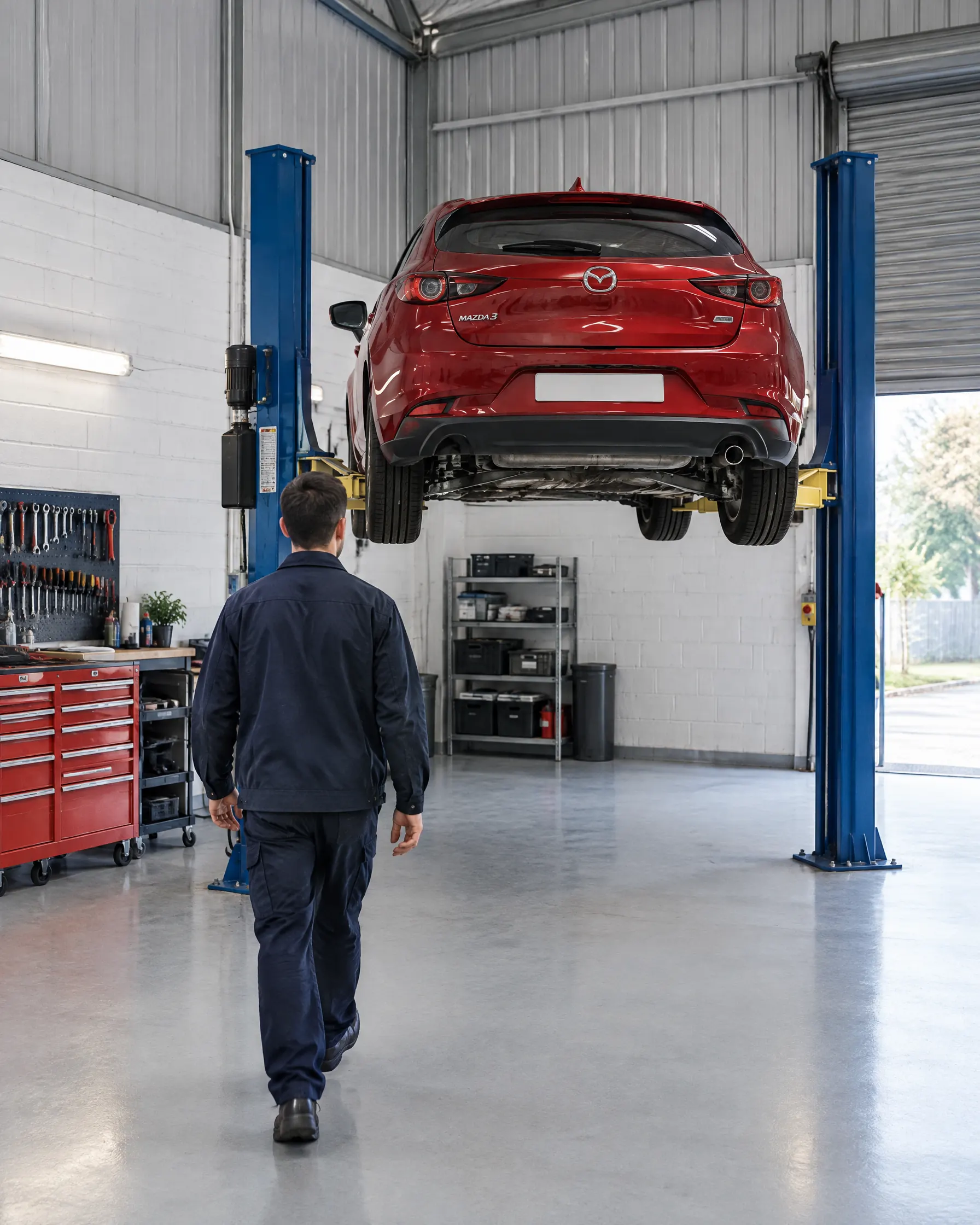 Begin van de werkdag in de werkplaats